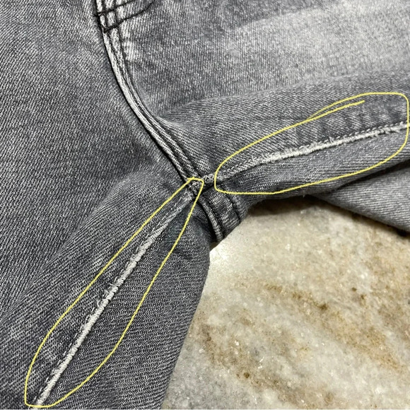 MOTHER The Swooner Ankle Zip Skinny Jeans Stretch Denim Static Light Grey Wash - Picture 13 of 15